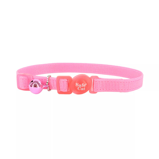 Coastal Safe Cat 3/8in Wide 8-12in Breakaway Collar Bright Pink