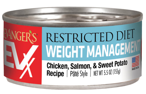 Evanger's EVx Restricted Diet: Weight Management Chicken and Salmon Wet Cat Food 5.5oz