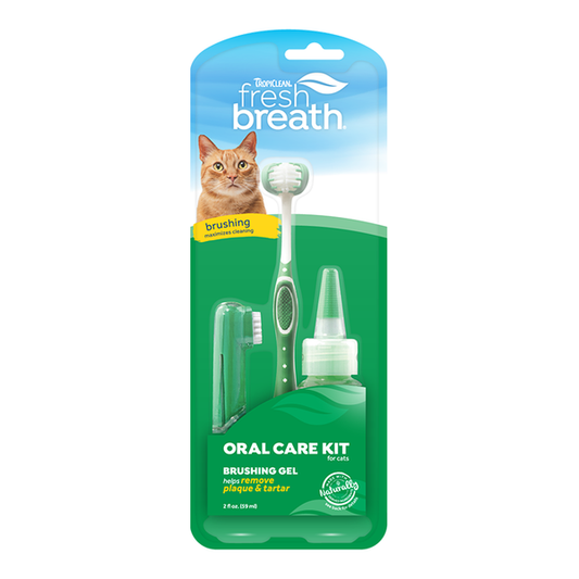 TropiClean Fresh Breath Oral Care Kit for Cats, 2oz