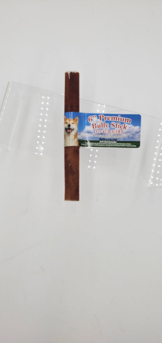 Nature's Own USA Dog Treat Bully Stick Odor Free 6in