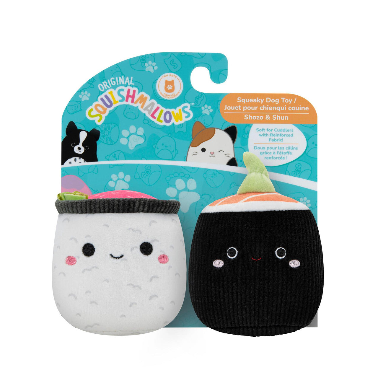 Squishmallows Squeaky Plush 2pk Sushi