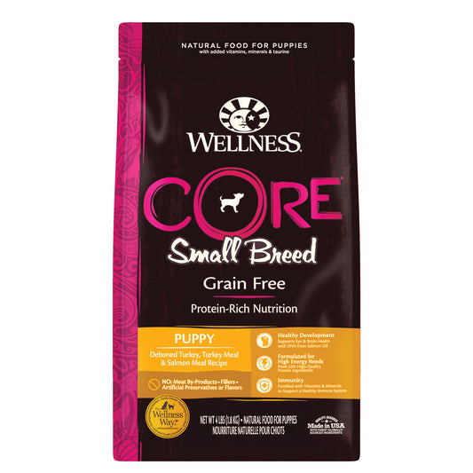 Wellness CORE Natural Grain Free Dry Puppy Food Small Breed Puppy 4lb Bag