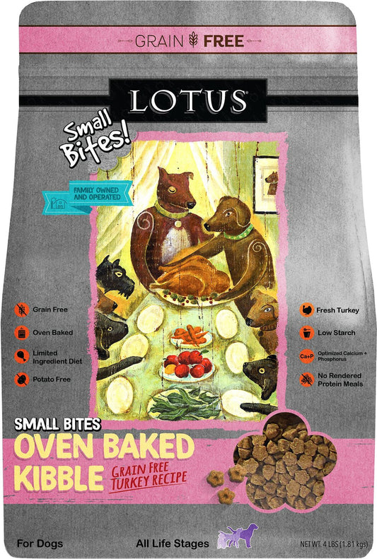 Lotus Small Bites Grain-free Turkey Recipe Dry Dog Food 4lb