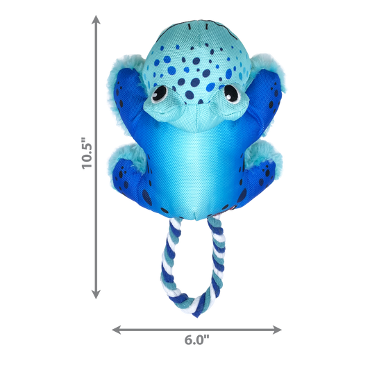 Kong Dog Toy Cozie Tuggz Frog Medium