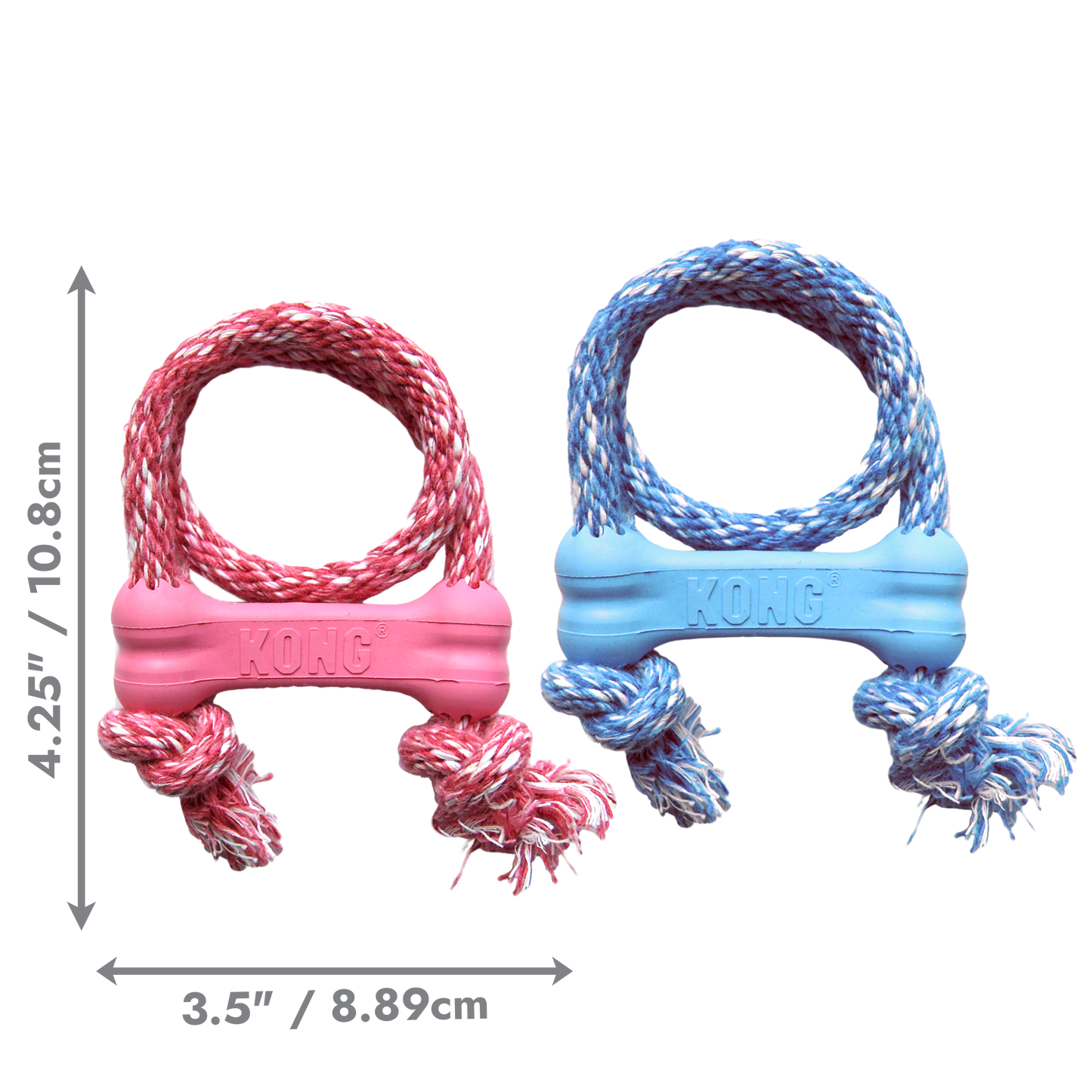 Kong Dog Toy KONG Puppy Goodie Bone with Rope eXtra Small