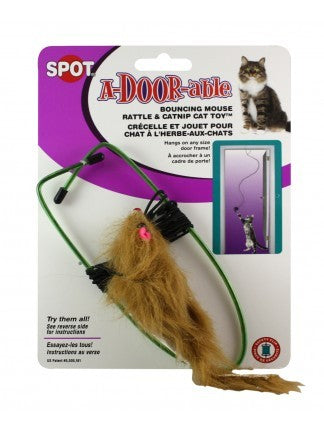 Spot Ethical Pet Cat Toy A-Door-Able Plush Mouse