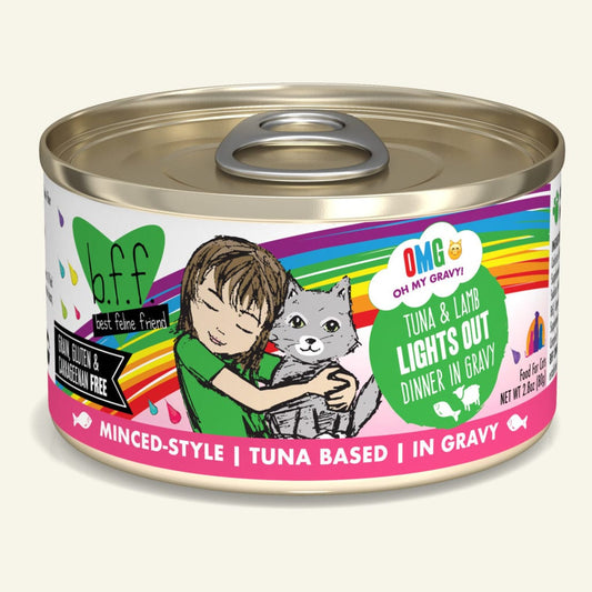 Weruva BFF OMG Lights Out Tuna & Lamb Canned Cat Food, 2.8oz