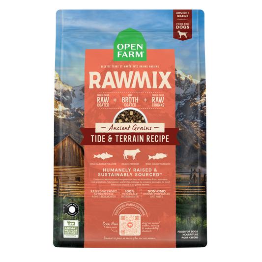 Open Farm Rawmix Tide & Terrain Ancient Grain Kibble For Dogs 3.5lb Bag