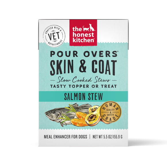 The Honest Kitchen Functional Pour Overs Skin & Coat Suport - Salmon Stew Dog Food Topper 5.5oz