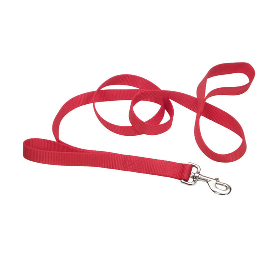 Coastal Loops 2 Double Handle Dog Leash, Red, Medium/Large - 1" x 6ft