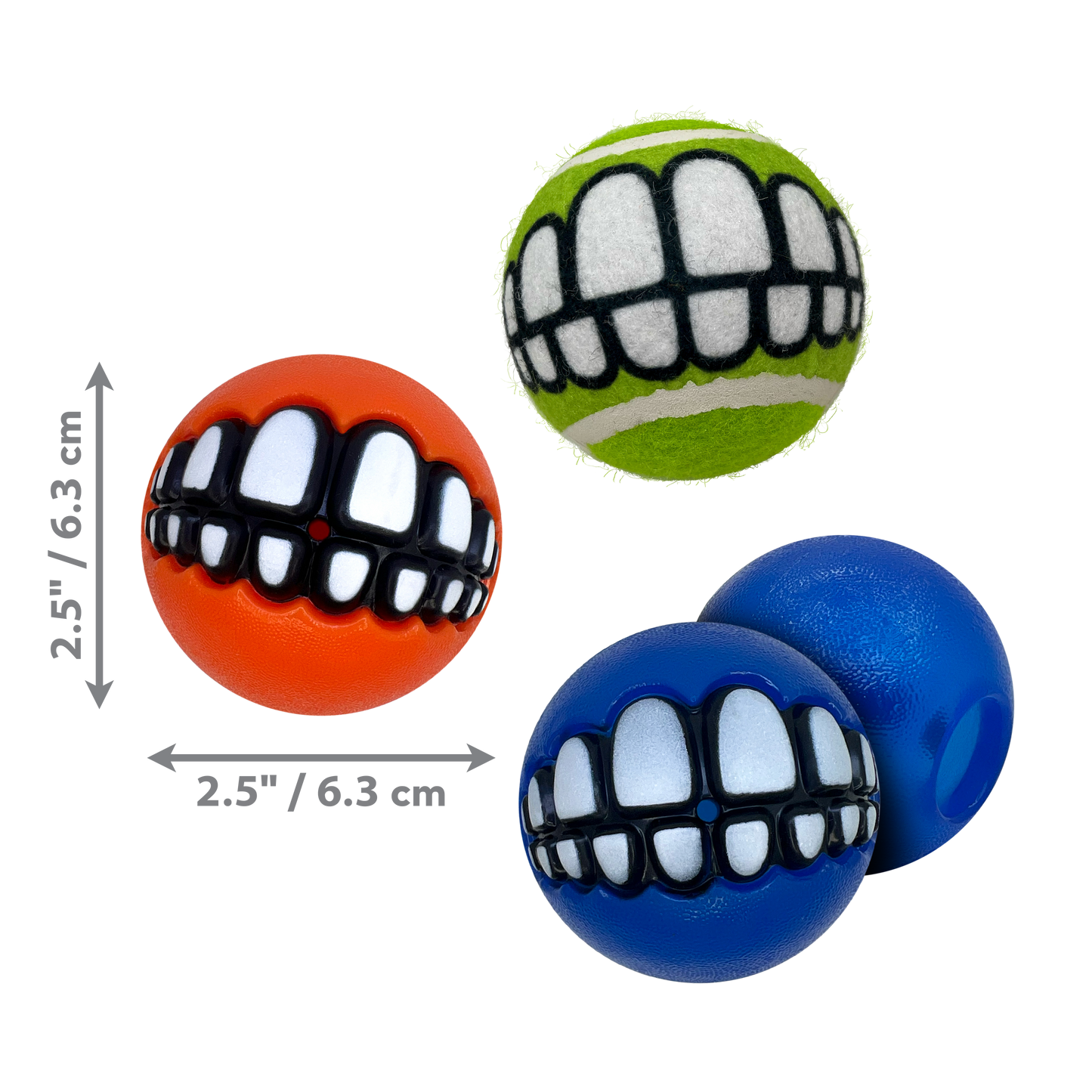 Kong Dog Toy Grinz by Rogz Variety 3pk Medium