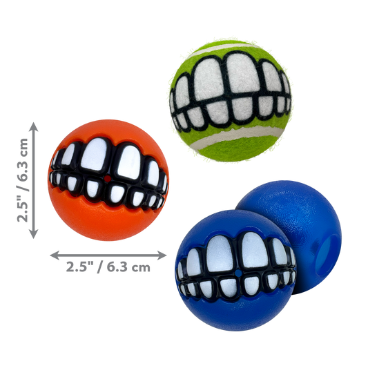 Kong Dog Toy Grinz by Rogz Variety 3pk Medium