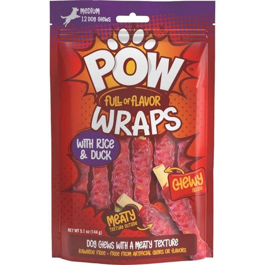 Fieldcrest Farms Nothin' to Hide POW Wraps Rice & Duck Dog Treats 12 Pk