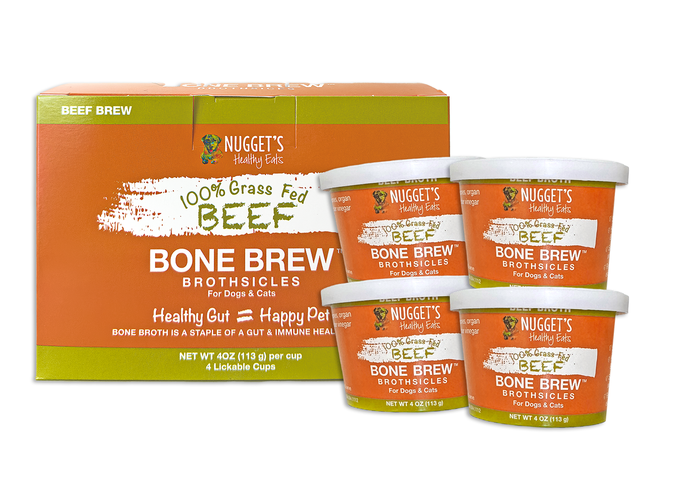 Nuggets Healthy Eats Bone Brew Beef Brothsicles 4pk