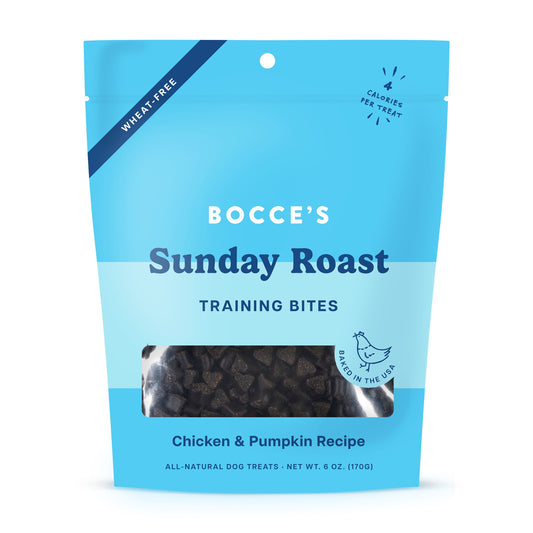 Bocce's Bakery Sunday Roast Training Bites Dog Treats, Chicken & Pumpkin Recipe, 6oz