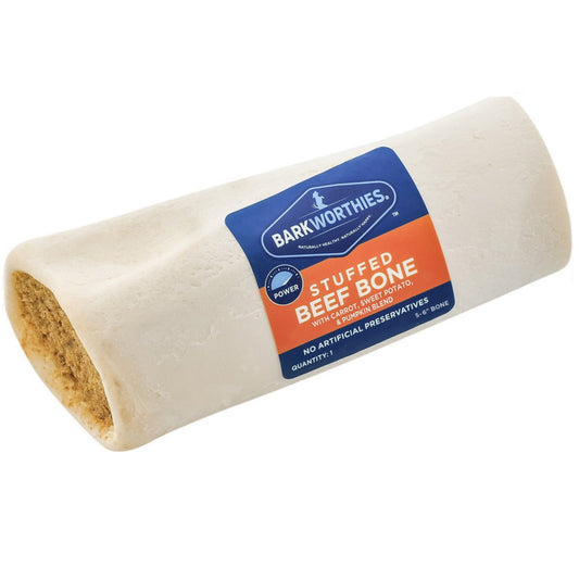 Barkworthies 5-6in Shin Bone Stuffed w/Pumpkin, Sweet Potato, & Carrot