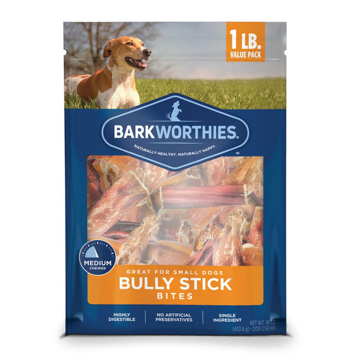 Barkworthies Bully Stick - Bites 16oz