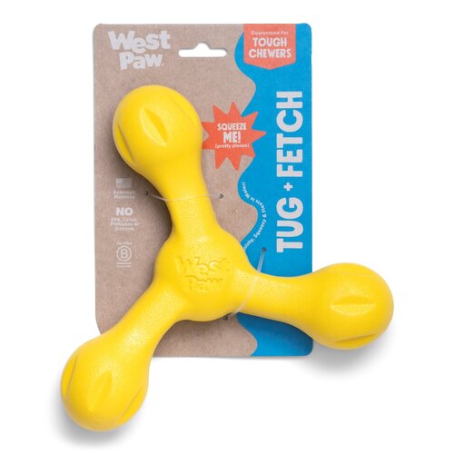 West Paw Skamp Fetch Tug for Dogs Large Yellow