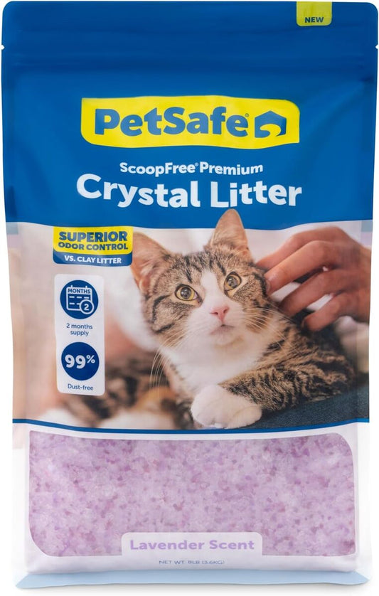 ScoopFree Premium Crystal Cat Litter in Lavender Scent - 8 Lb