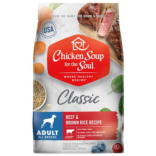 Chicken Soup Adult Beef & Brown Rice Dry Dog Food 28lb