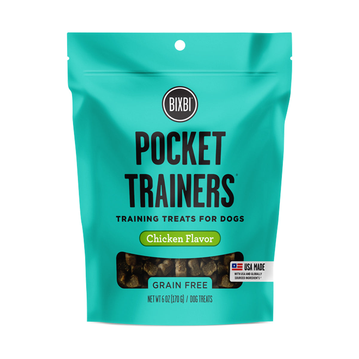 Bixbi Pocket Trainers Dog Treat, Chicken Flavor, 6oz