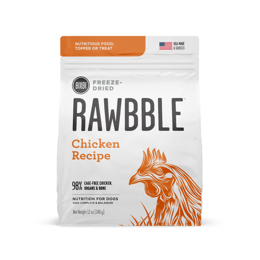 BIXBI Rawbble Freeze Dried Dog Food Chicken Recipe 12oz