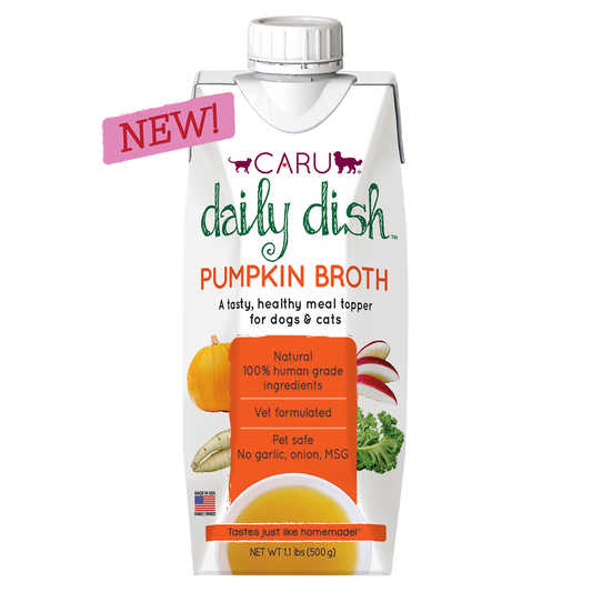 CARU Daily Dish Pumpkin Broth for Dogs & Cats 17.6oz