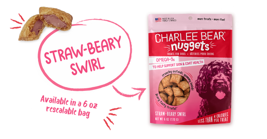 Charlee Bear Nuggets Dog Treats 6oz Strawberry Swirl