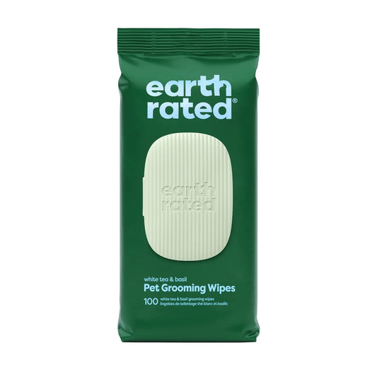 Earth Rated White Tea & Basil Grooming Wipes 100ct