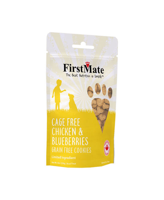 First Mate Cookies for Dogs Grain Free 8oz Chicken and Blueberry