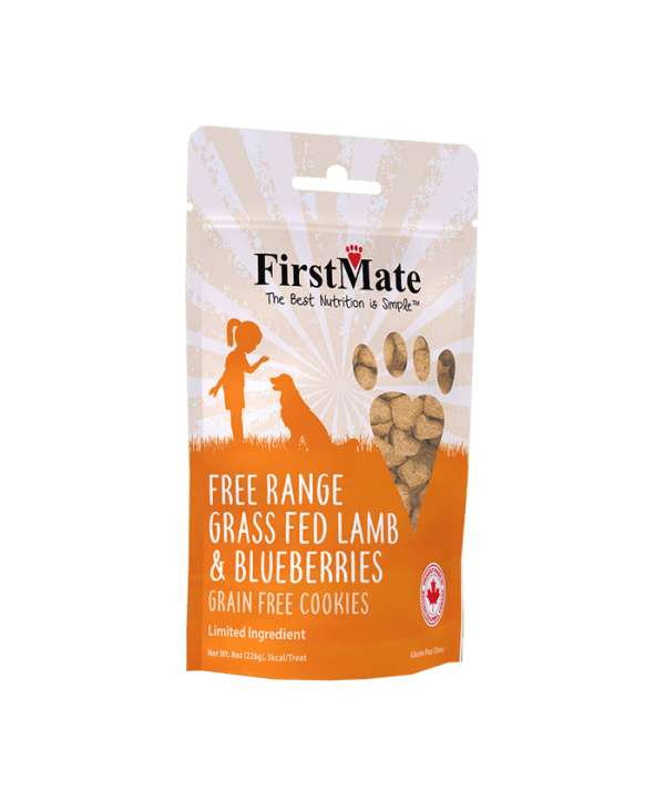 First Mate Cookies for Dogs Grain Free 8oz Lamb and Blueberry