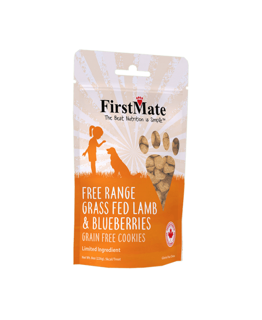 First Mate Cookies for Dogs Grain Free 8oz Lamb and Blueberry
