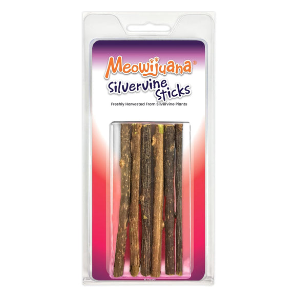 Meowijuana Silvervine Sticks for Cats 6ct