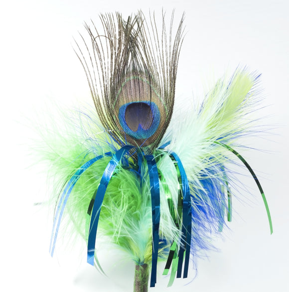 Go Cat Peacock Sparkler Cat Toy Wand 18