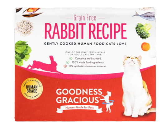 Goodness Gracious Gently Cooked Grain Free Rabbit Recipe for Cats 32oz