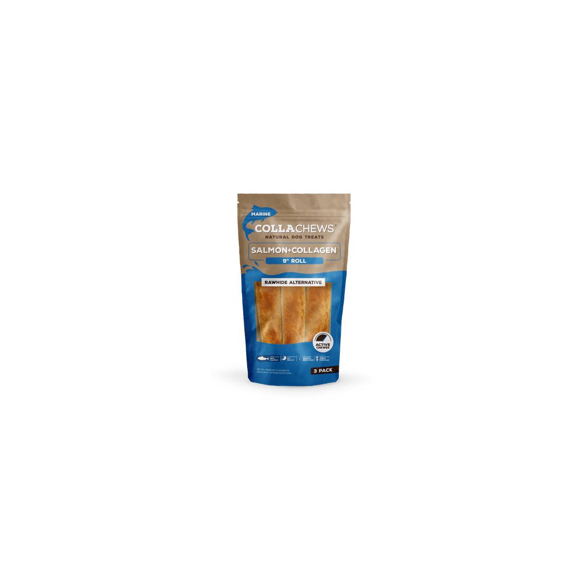 CollaChews Salmon and Collagen Rolls Dot Treat 9 in 3 pk