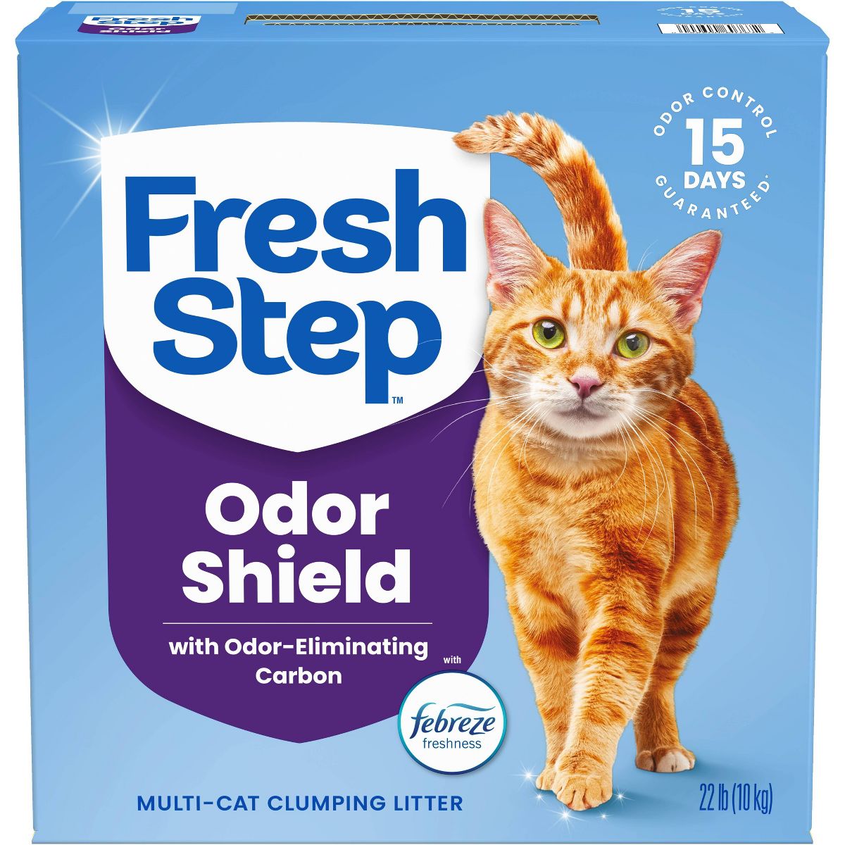 Fresh Step Odor Shield Febreze Scented Clumping Cat and Kitty Litter 22lbs