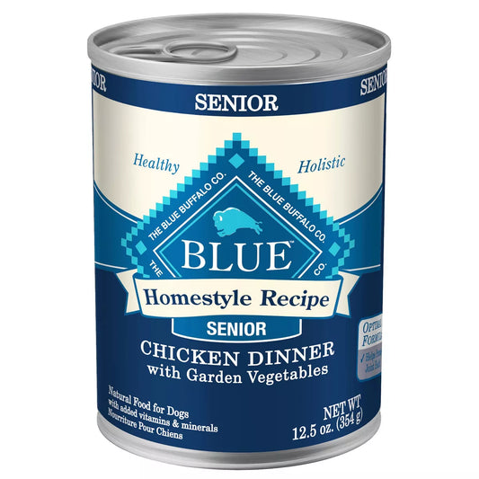 Blue Buffalo Homestyle Recipe Natural Wet Dog Food Senior Chicken 12.5oz