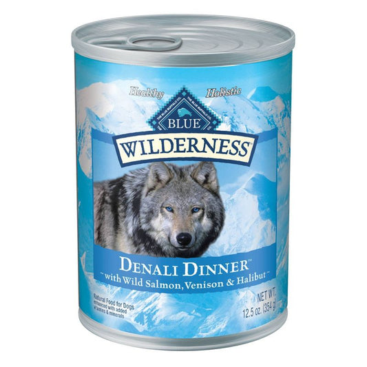 Blue Buffalo Wilderness Grain Free Wet Dog Food Denali Dinner 12.5oz