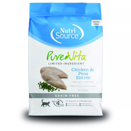 NutriSource PureVita Grain-Free Chicken and Peas Dry Cat Food - 2.2 lb