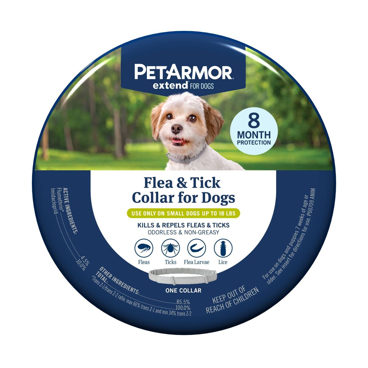 PetArmor Plus Extend Flea and Tick Collar Small for Dogs 1-18lbs