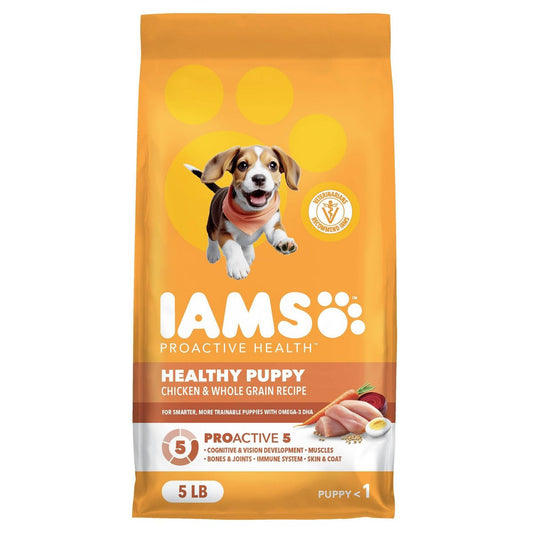 IAMS Proactive Health Puppy Chicken and Whole Grains Recipe Dry Dog Food 5lbs