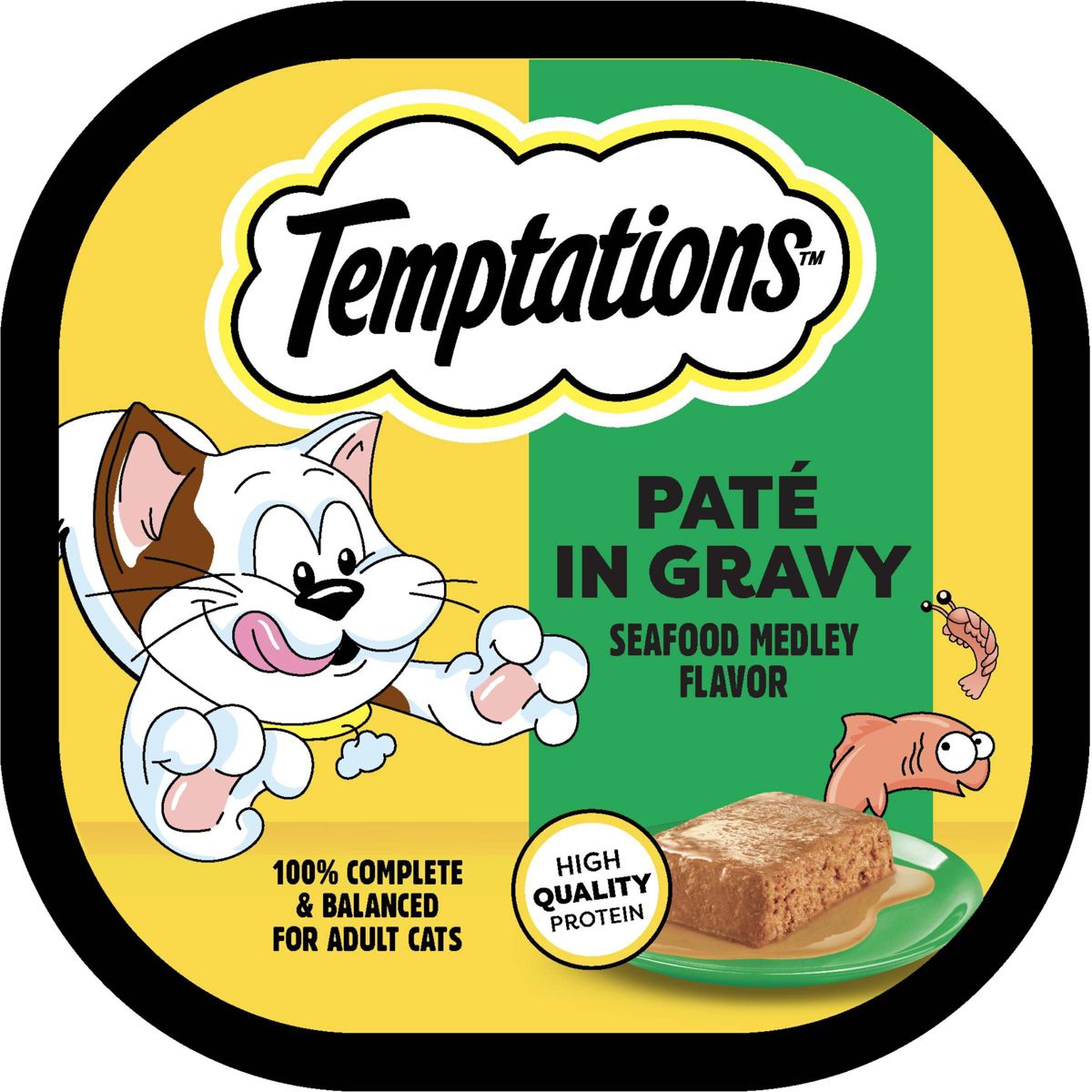 Temptations Pate in Gravy Seafood Flavor Wet Cat Food - 3.5oz