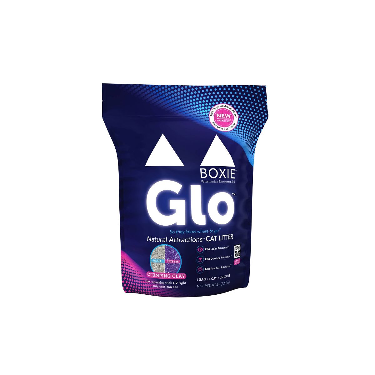 Boxiecat Glo Light Attractant Unscented Clay Cat Litter 16lb