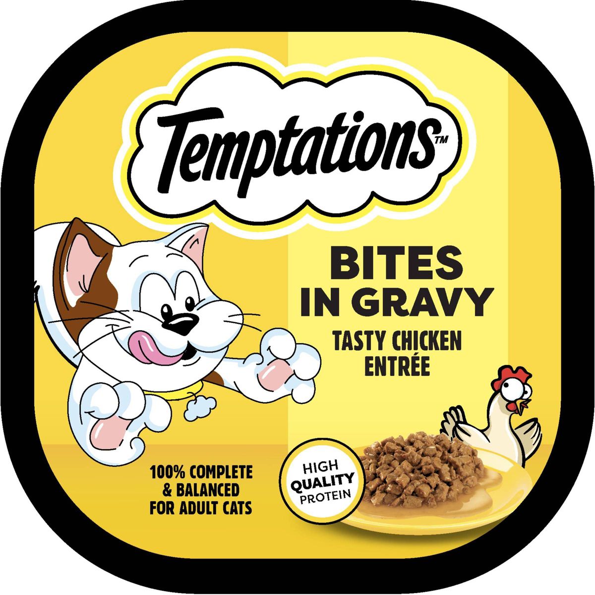 Temptations Bites in Gravy Chicken Flavor Wet Cat Food - 3.5oz