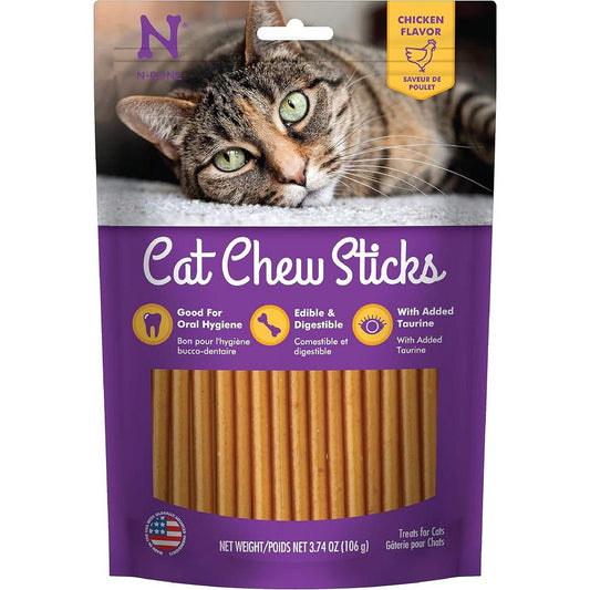 N-Bone Cat Chew Sticks Treats Chicken Flavor 3.74oz
