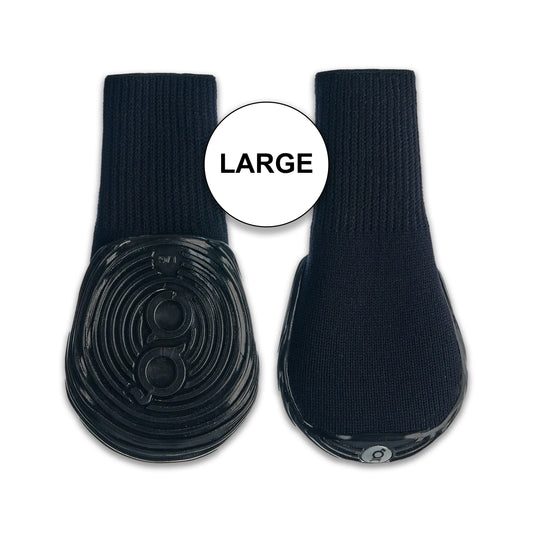 Goo-eez Ultras Dog Boots, Black, Large, 4pk