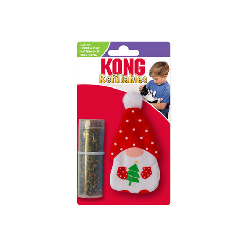 KONG Holiday Refillables Gnome Plush Cat Toy with Catnip