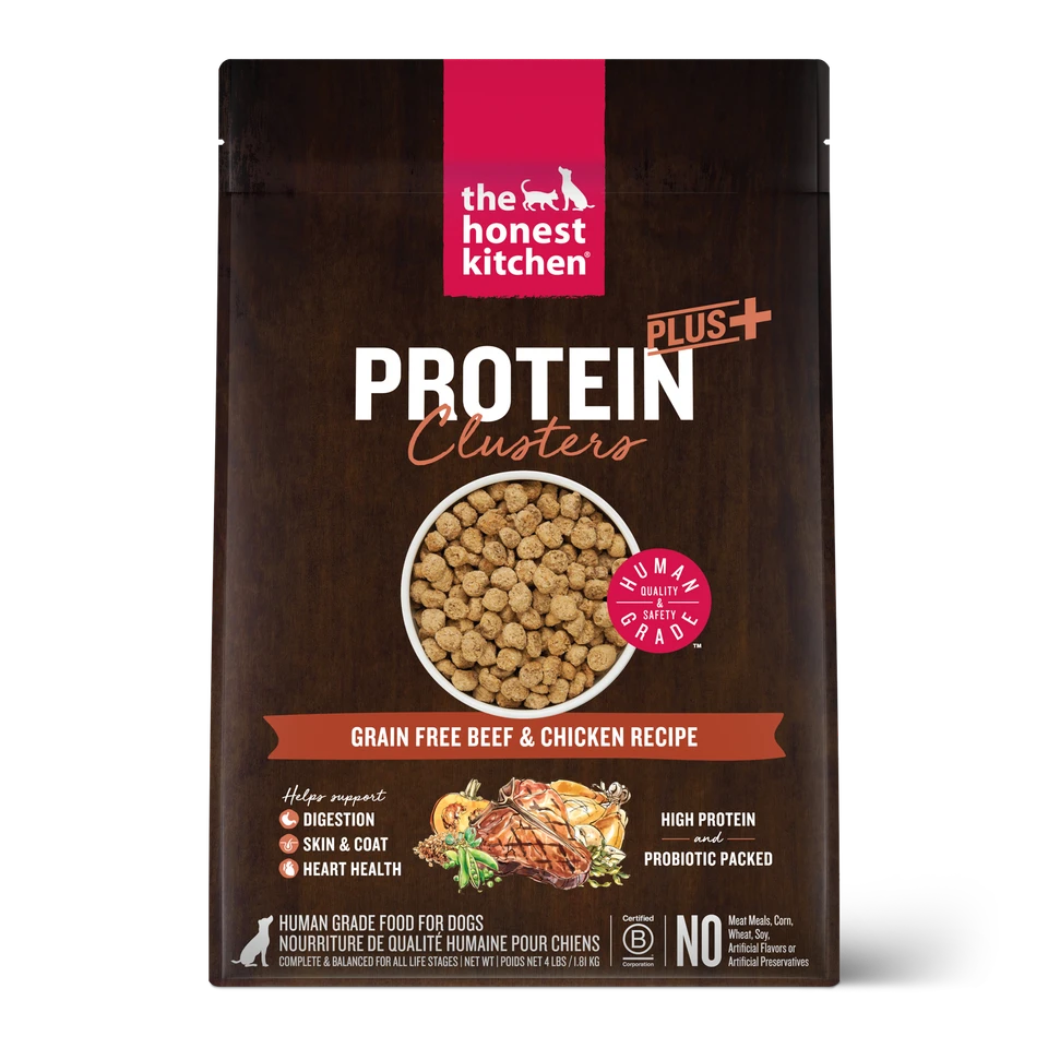 Honest Kitchen Protein Plus Clusters Grain Free Beef Chicken Dog Food 4lb
