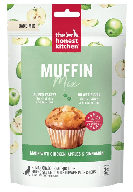 The Honest Kitchen Muffin Mix for Dogs Chicken, Apples & Cinnamon 7.5 oz pouch